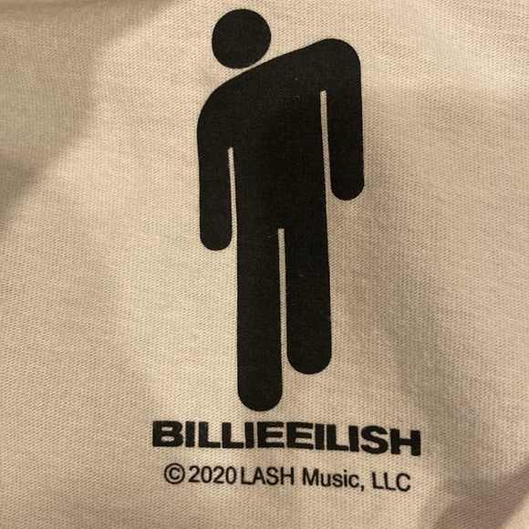 Divided H&M Large Billie Eilish Off-White and Black Tee - Picture 5 of 6